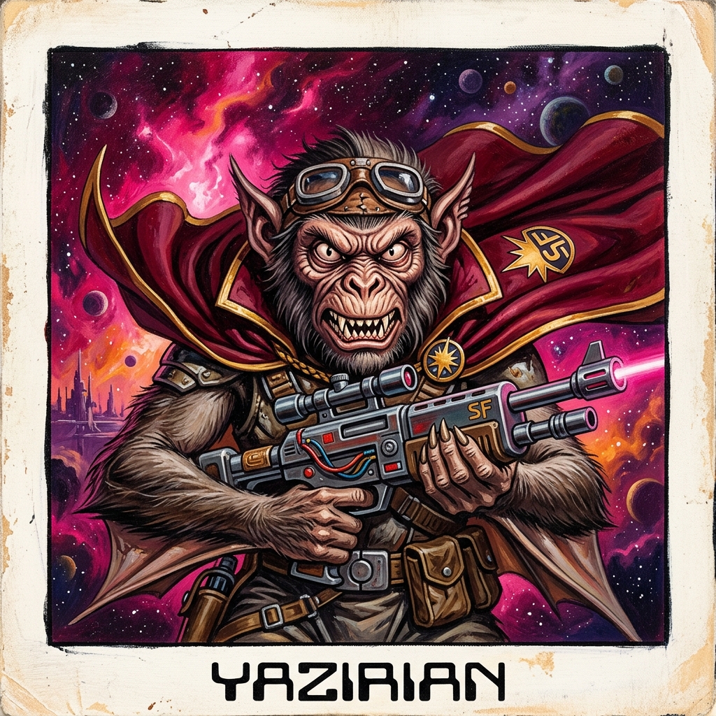 Yazirian alien portrait